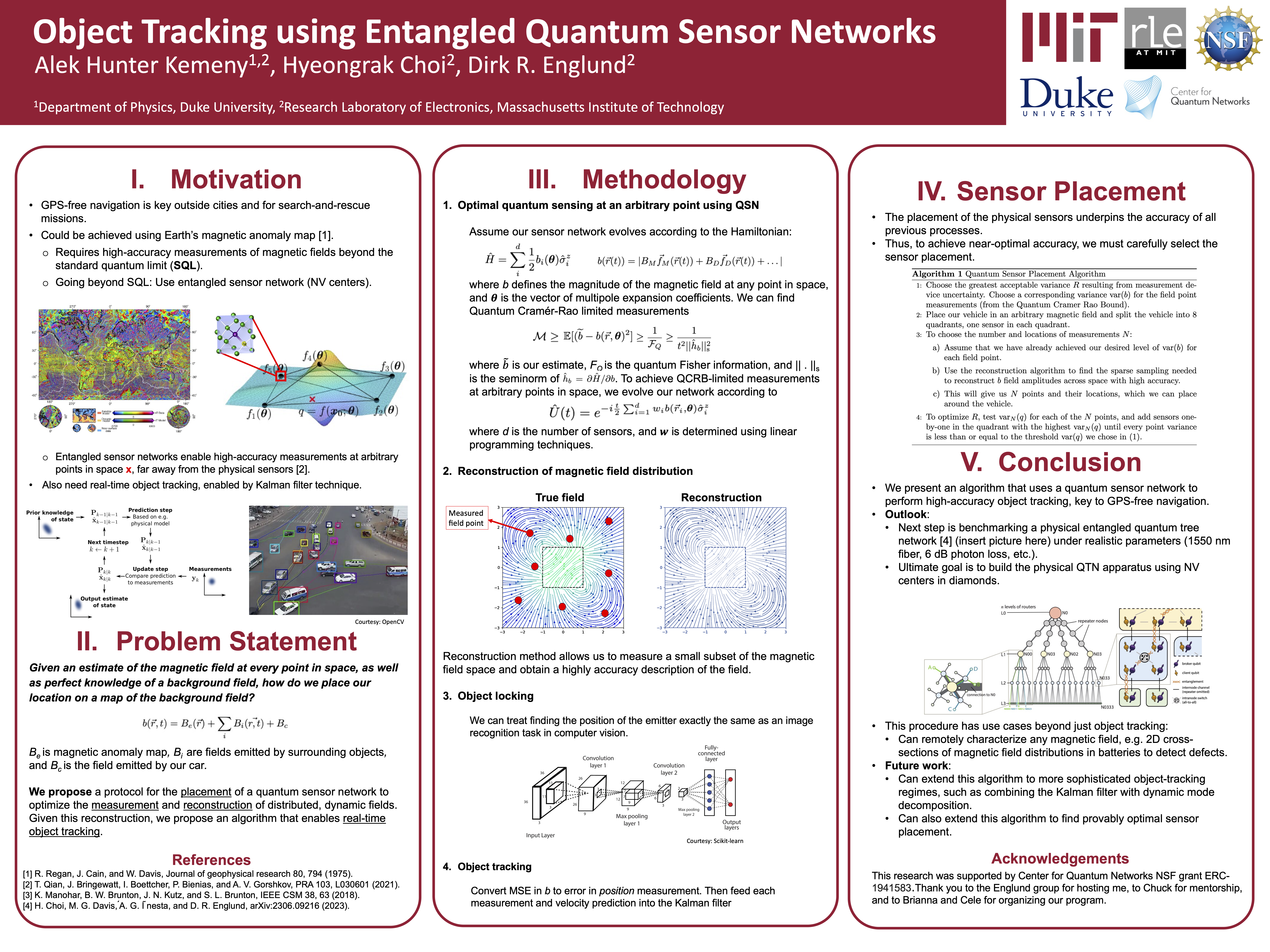 Quantum sensor networks for navigation